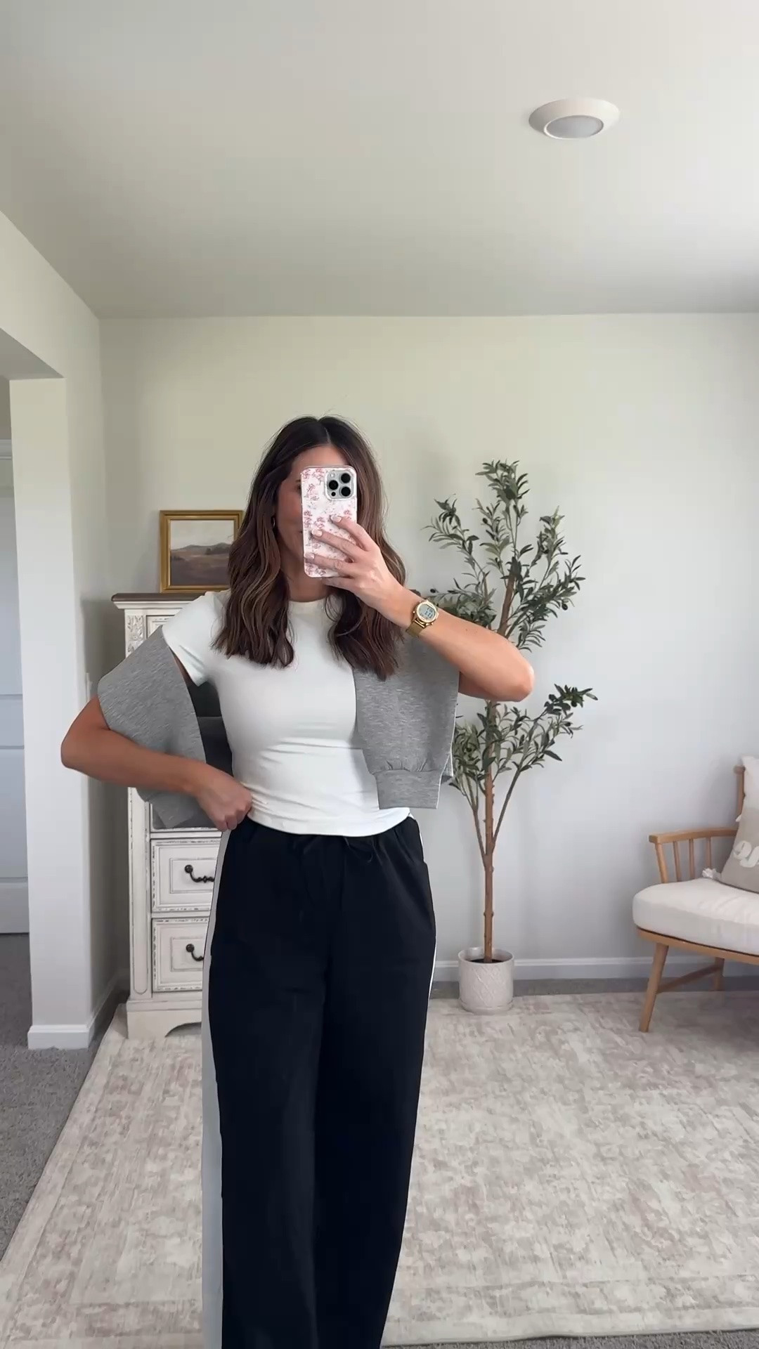 MOM OUTFITS
For reference: 5’9” | 145 lbs | usually size 6 / M (medium or small tall in pants)

Old Navy black active pants — size S tall (recommend sizing down one from your TTS!)

Walmart striped tee — size L for a more comfy / oversized fit

GAP pants — size S long (recommend sizing down one)

Light pink cami — size S

White Target ribbed tank top — size L (liked the fit better than TTS M!)

#LTKootd #LTKSaleAlert #LTKTall