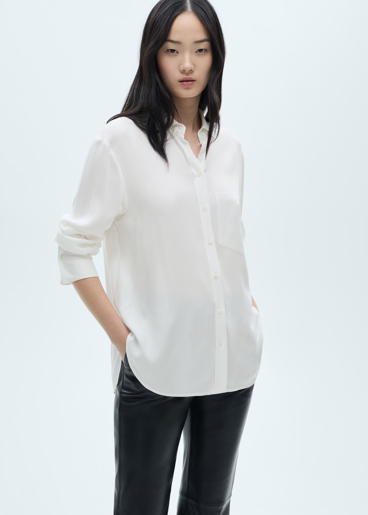 Buttoned flowy shirt - Women | MANGO USA | Mango (US/MX/AU)