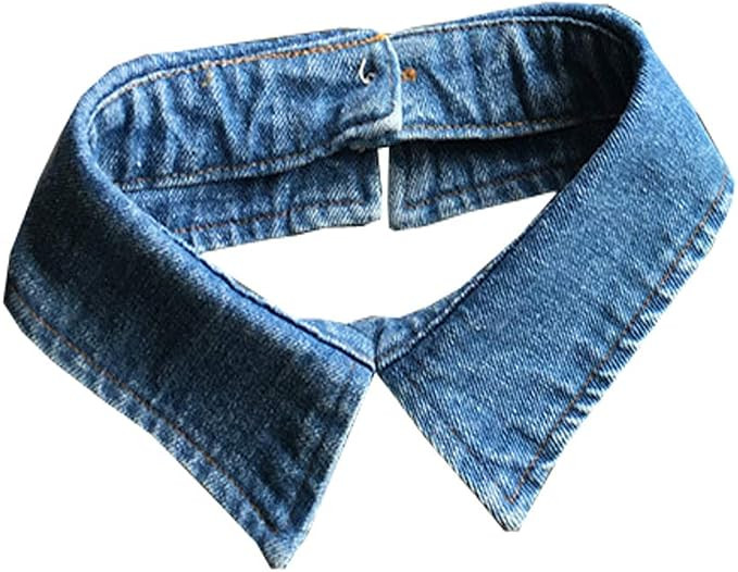 YEKEYI Women's Denim False Faux Collar Fake Collar Choker Necklace Detachable Collar | Amazon (US)