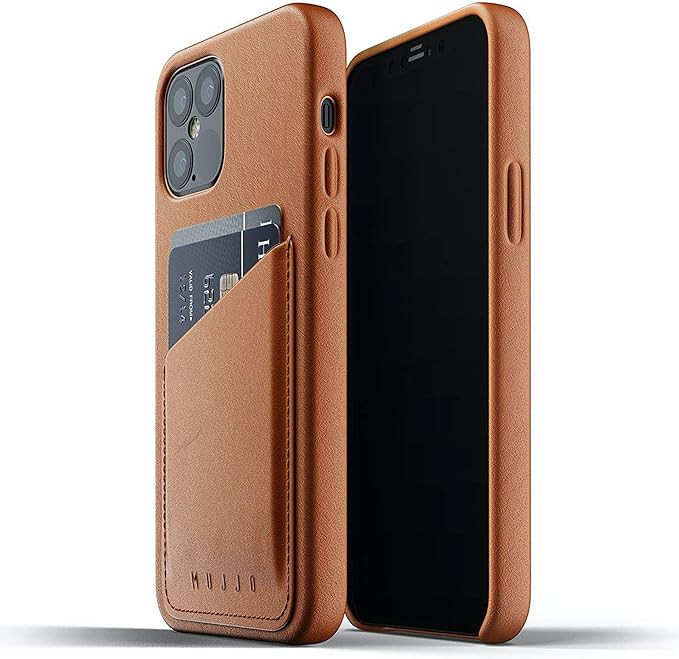 Mujjo Full Leather Wallet Case for iPhone 12 Pro, iPhone 12 | Premium Genuine Leather, Natural Ag... | Amazon (US)
