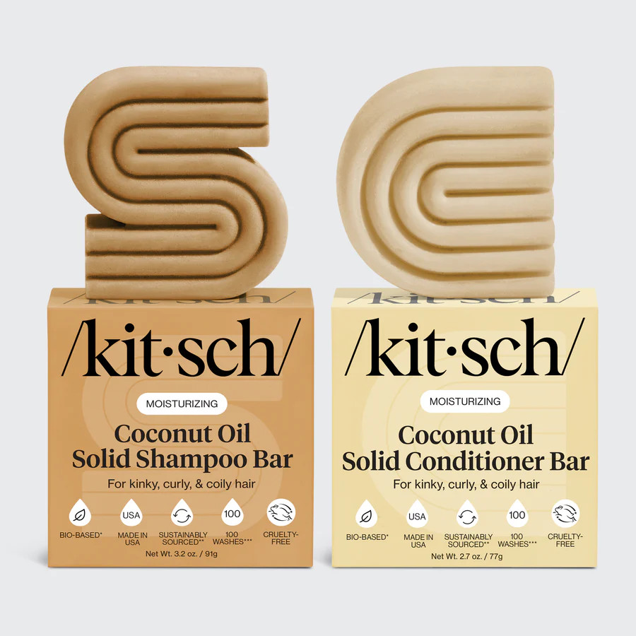 Coconut Oil Shampoo & Conditioner Bar Combo for D | KITSCH | Kitsch