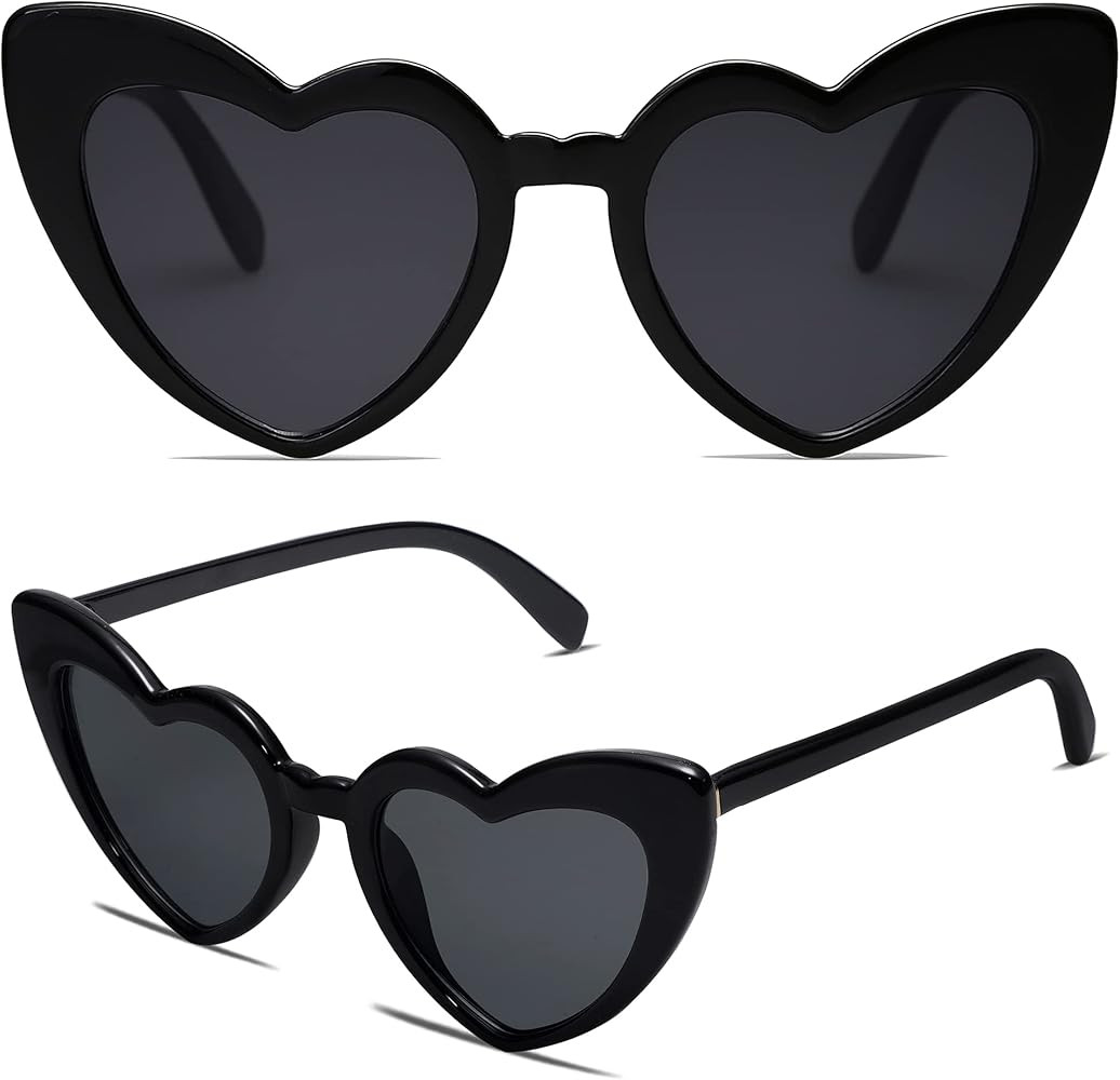 VANLINKER Heart Shaped Sunglasses Women Trendy Retro Cat Eye Sunglasses Gift Idea VL9604 | Amazon (US)