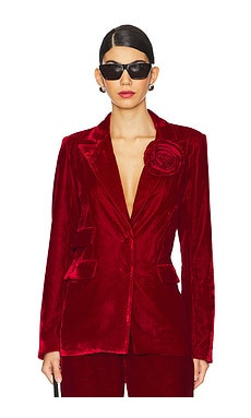Steve Madden Merene Blazer in Red Velvet from Revolve.com | Revolve Clothing (Global)
