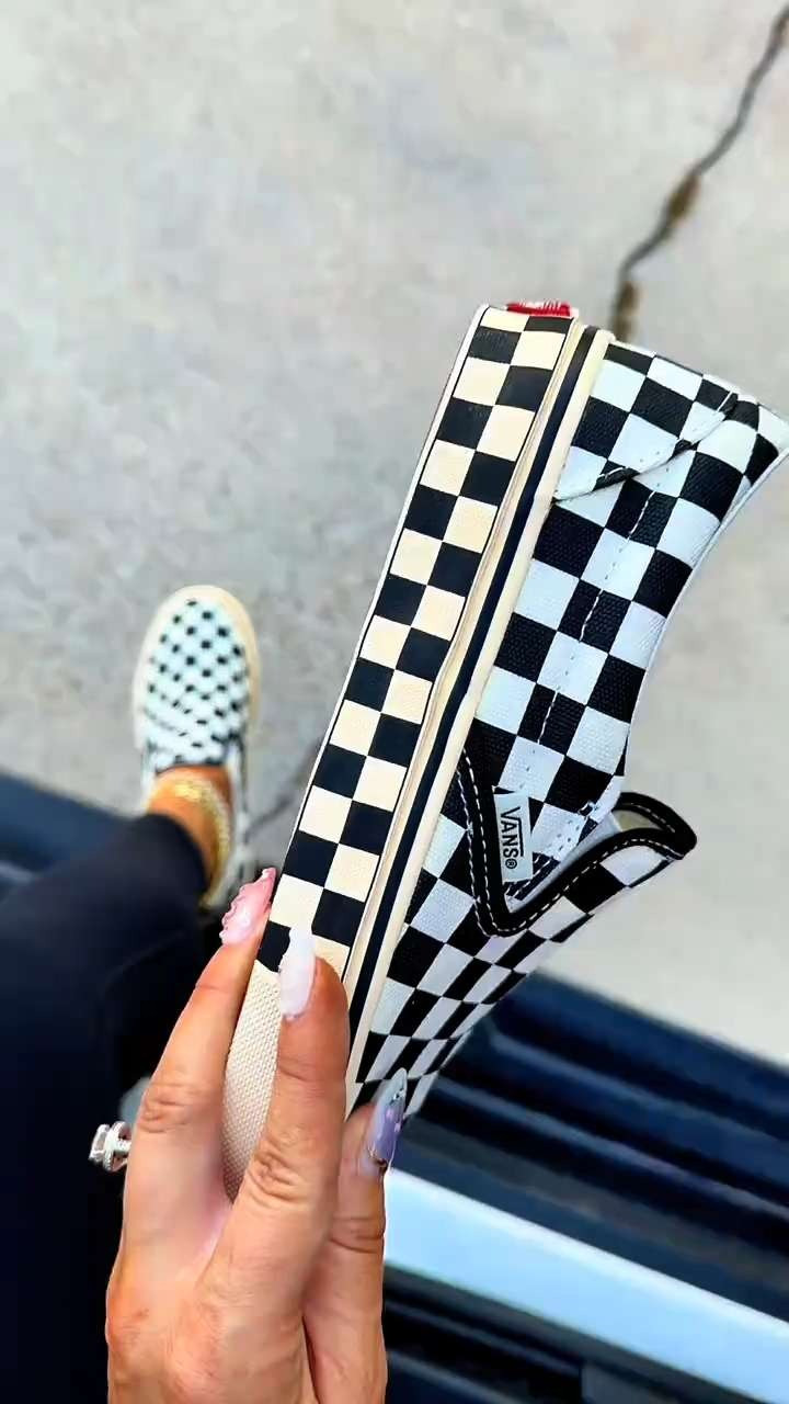 Checkered on checkered slip on vans 🖤 #checkeredvans #sliponvans #vansshoes #vans #vansclassic @vans #ad 

 #LTKootd #LTKWorkwear #LTKTravel