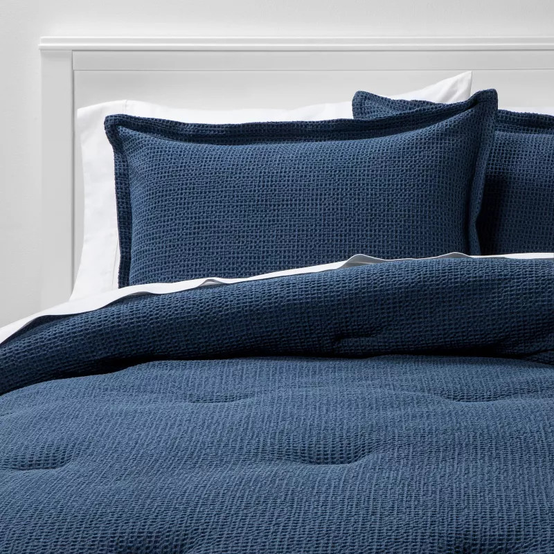 Washed Waffle Weave Comforter & Pillow Sham Set - Threshold™ | Target