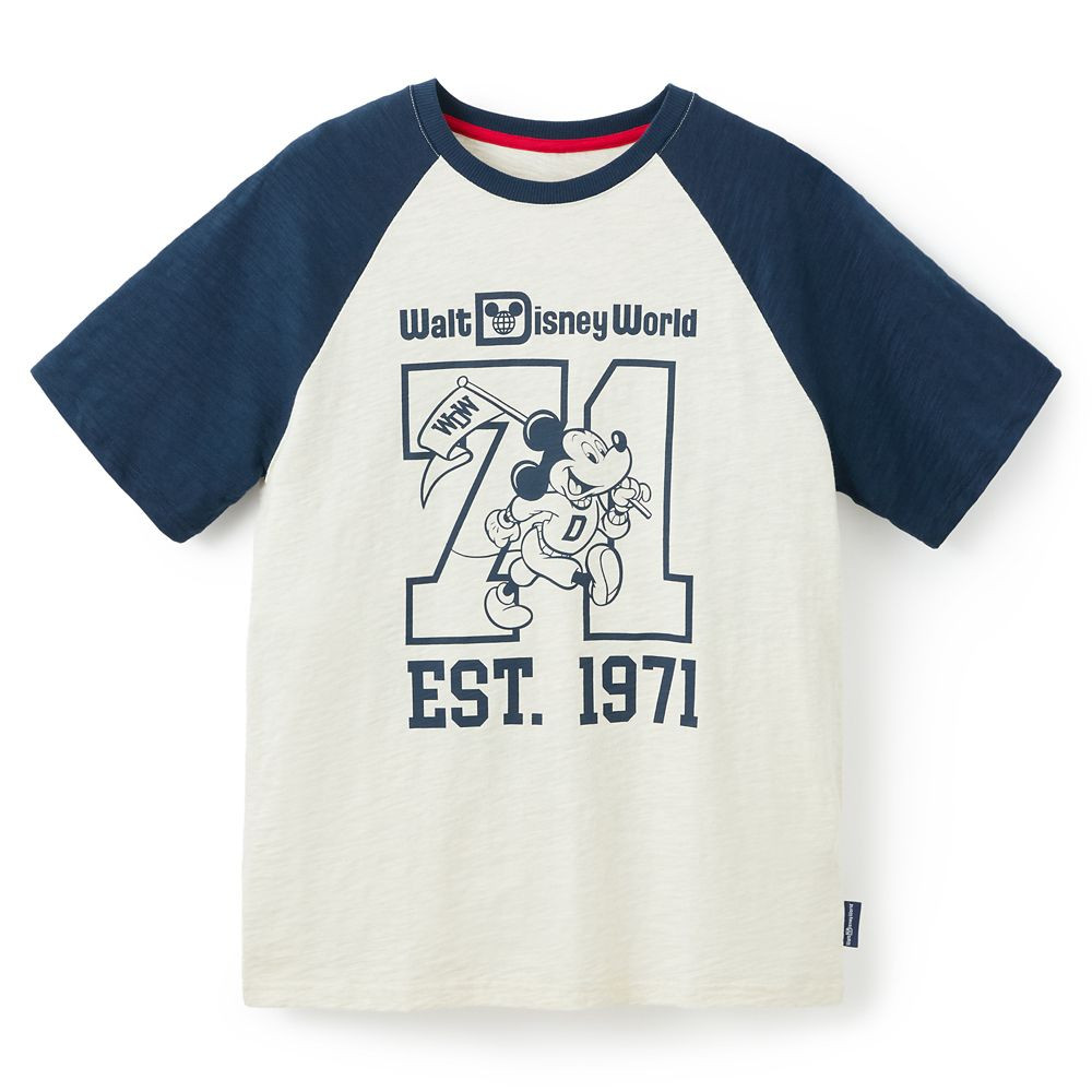 Mickey Mouse Collegiate Raglan T-Shirt for Adults – Walt Disney World | Disney Store