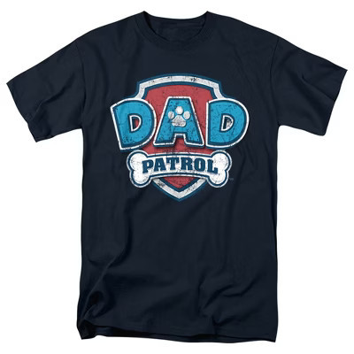 Paw Patrol Father'S Day Dad Patrol Adult T-Shirt Navy Small | Target