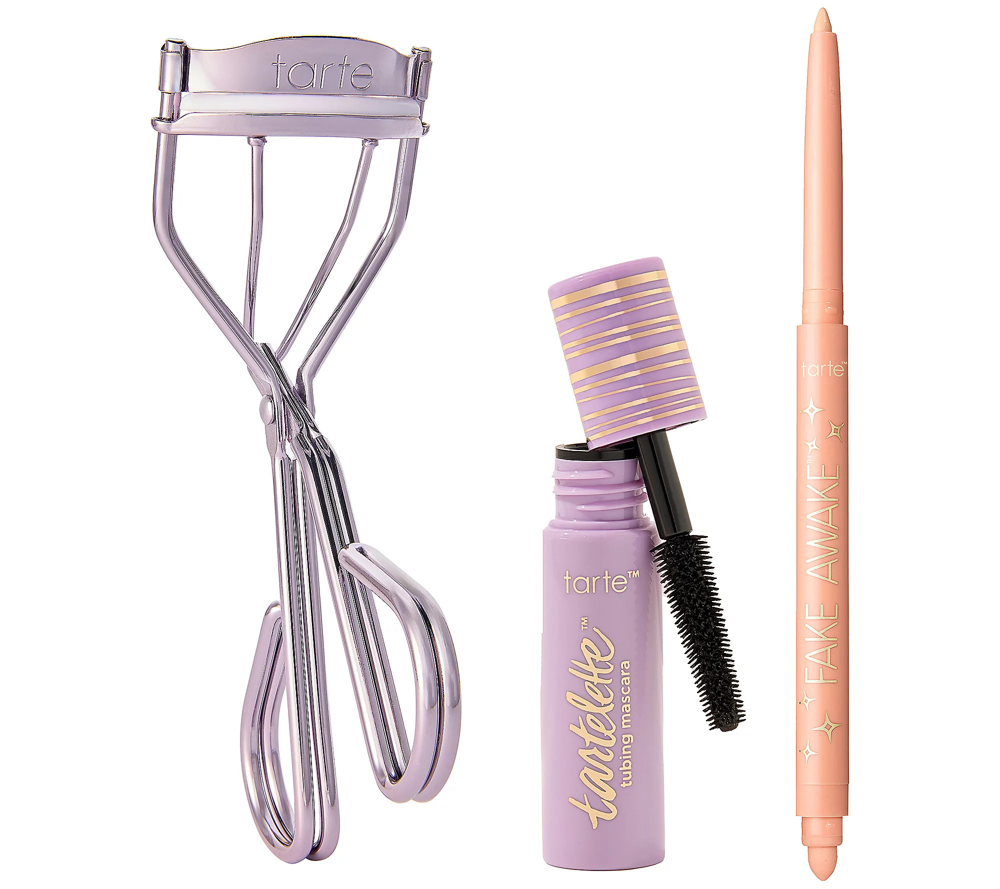 tarte lifted & bright lash curler & eye highlight trio | QVC