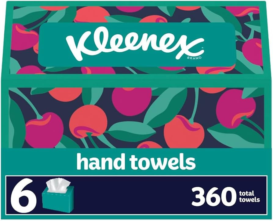 Kleenex Disposable Paper Hand Towels, 6 Boxes, 60 Tissues per Box (360 Total Tissues), Packaging ... | Amazon (US)