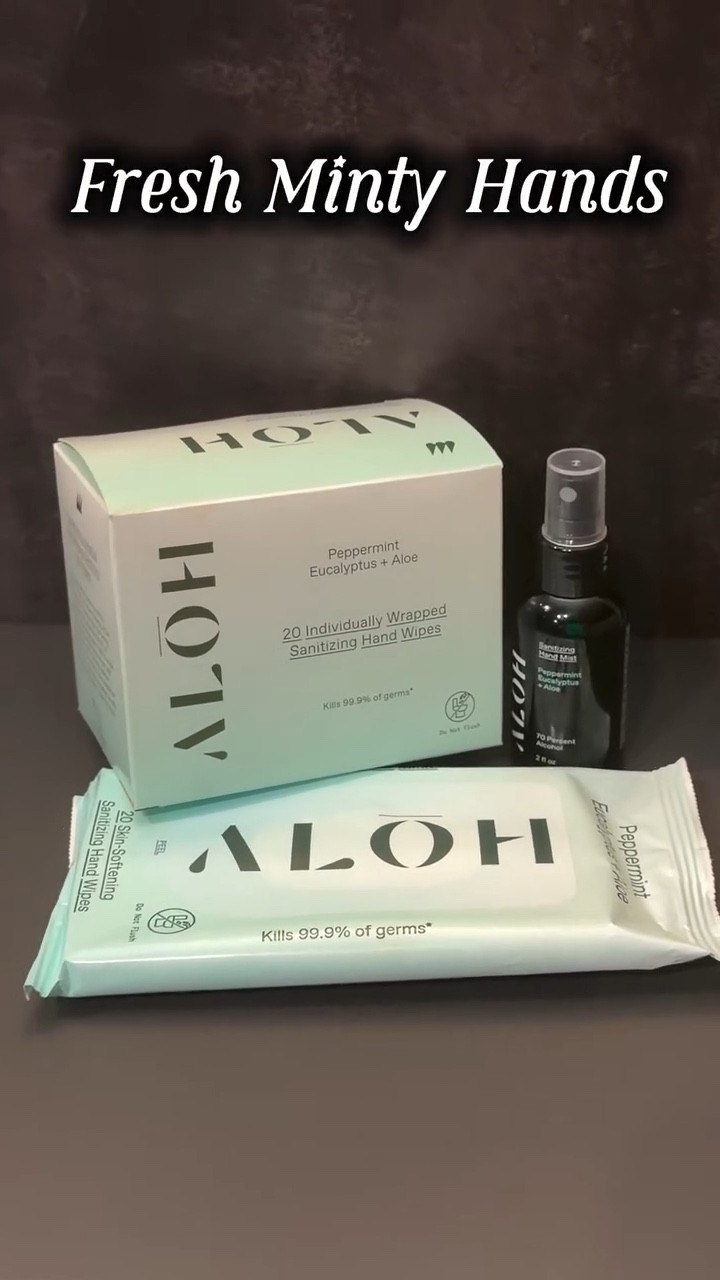 Stay fresh at home and on the Go with ALŌH @alohsanitizer ✨ 

These peppermint + eucalyptus hand sanitizers are moisturizing, never sticky, and perfect for holiday travel. I’m obsessed with the wipes, spritz, and on-the-go sachets!

These make the perfect stocking stuffer — shop the link to 

#alohsanitizer #HolidayEssentials #StockingStuffers #OnTheGoBeauty #CleanBeautyMustHave

#LTKGiftGuide #LTKHoliday #LTKBeauty