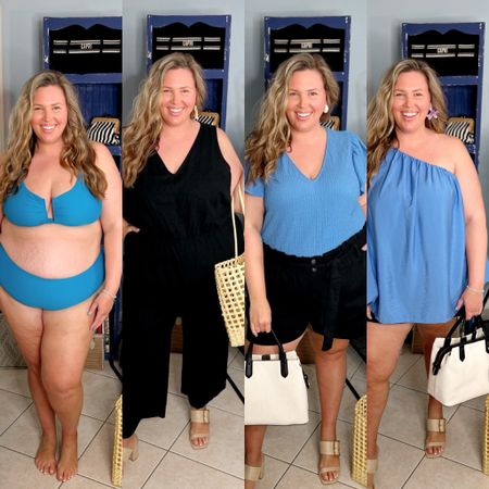 Target Tuesday Plus Size Try-On! This swimsuit is incredible! It's the Shade and Shore line and it runs true to size. I'm in a 2X! This jumpsuit runs generous I’m in 2X but 1x would fit! Ava and Viv top runs generous on me. I recommend sizing down! I’m in 1X. These Ava and Viv shorts run generous for me. I'm in a 2X here but I’d be ok in 1X I think. Love this off shoulder top from the Future Collective line. I need the 1X instead of the 2X though! With this look I wore a pair of SPANX A-Line Shorts here in a size 1X but a 2X would be better. Use code ASHLEYDXSPANX for a discount on full price items at checkout! Linked up my bags and accessories as well! 

#LTKSaleAlert #LTKPlusSize #LTKMidsize