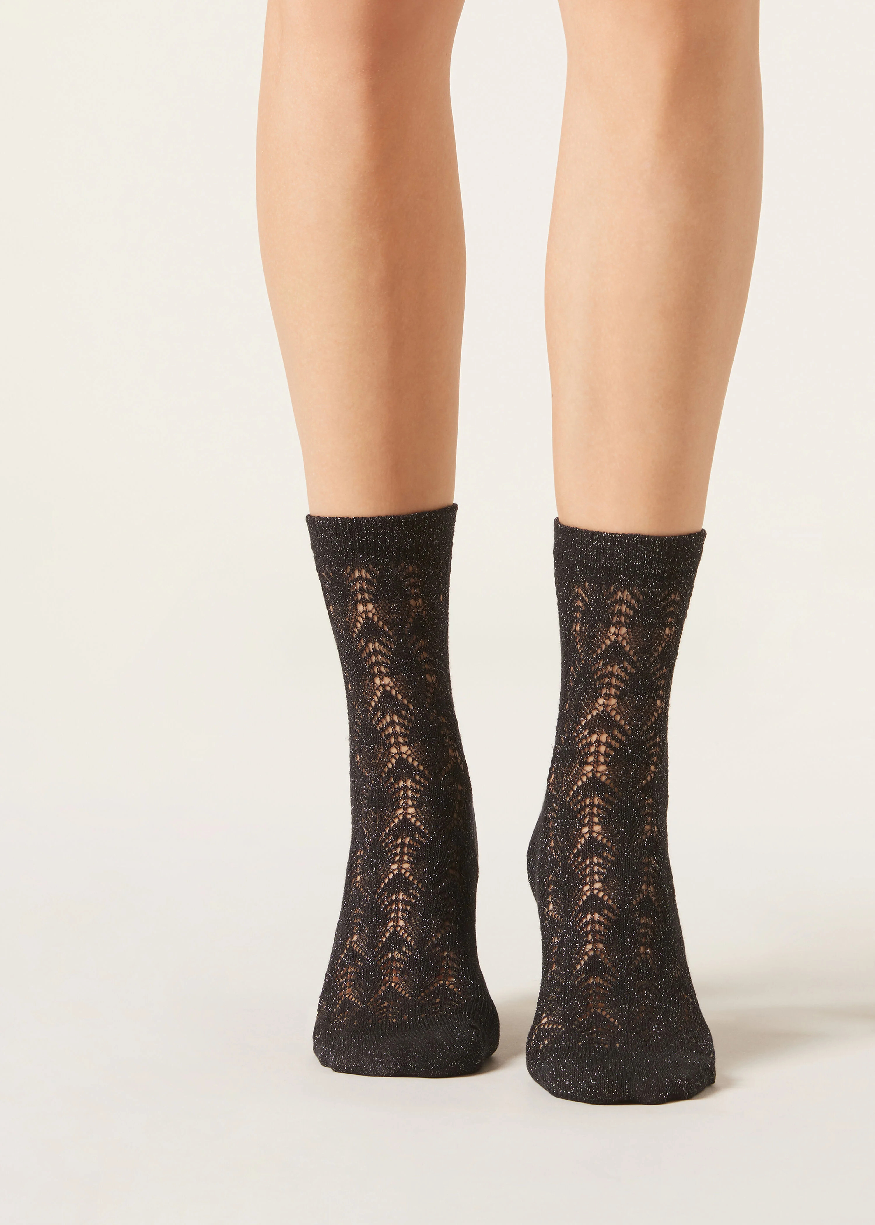 Short Fretwork Socks with Glitter | Calzedonia US