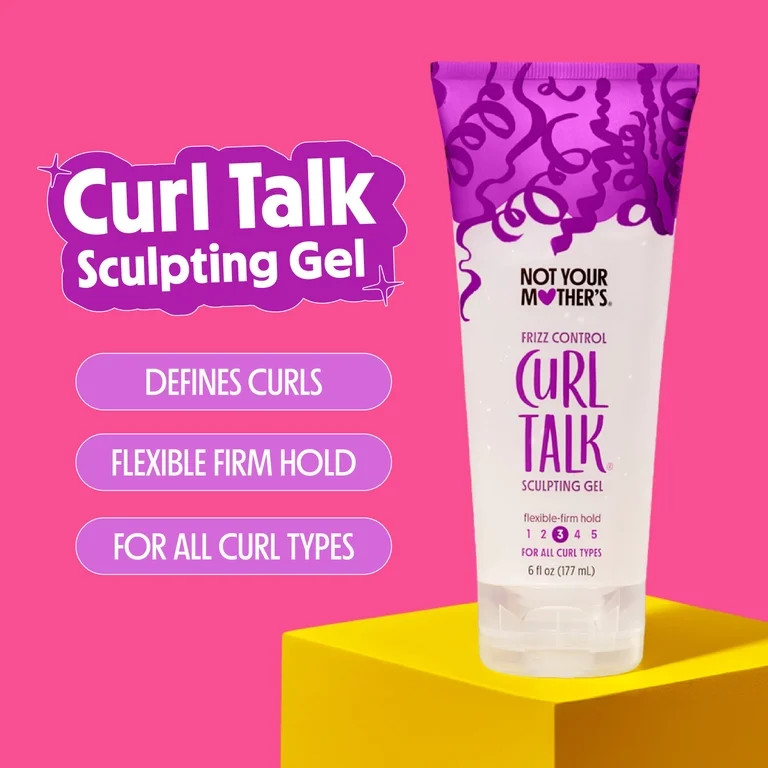 Not Your Mother's Curl Talk Frizz Control Sculpting Hair Gel, Flexible-Firm Hold, 6 fl oz | Walmart (US)
