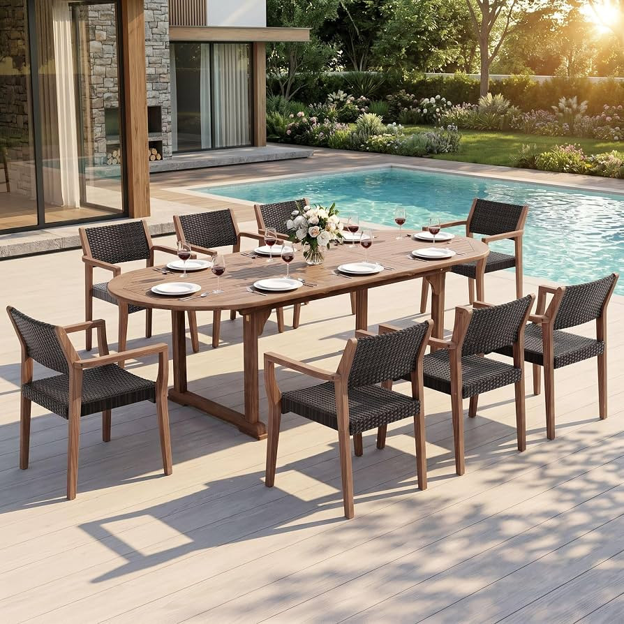 Sophia & William Patio Outdoor Table and Chairs Set, Patio Dining Sets for 8, 9 Pieces Patio Tabl... | Amazon (US)