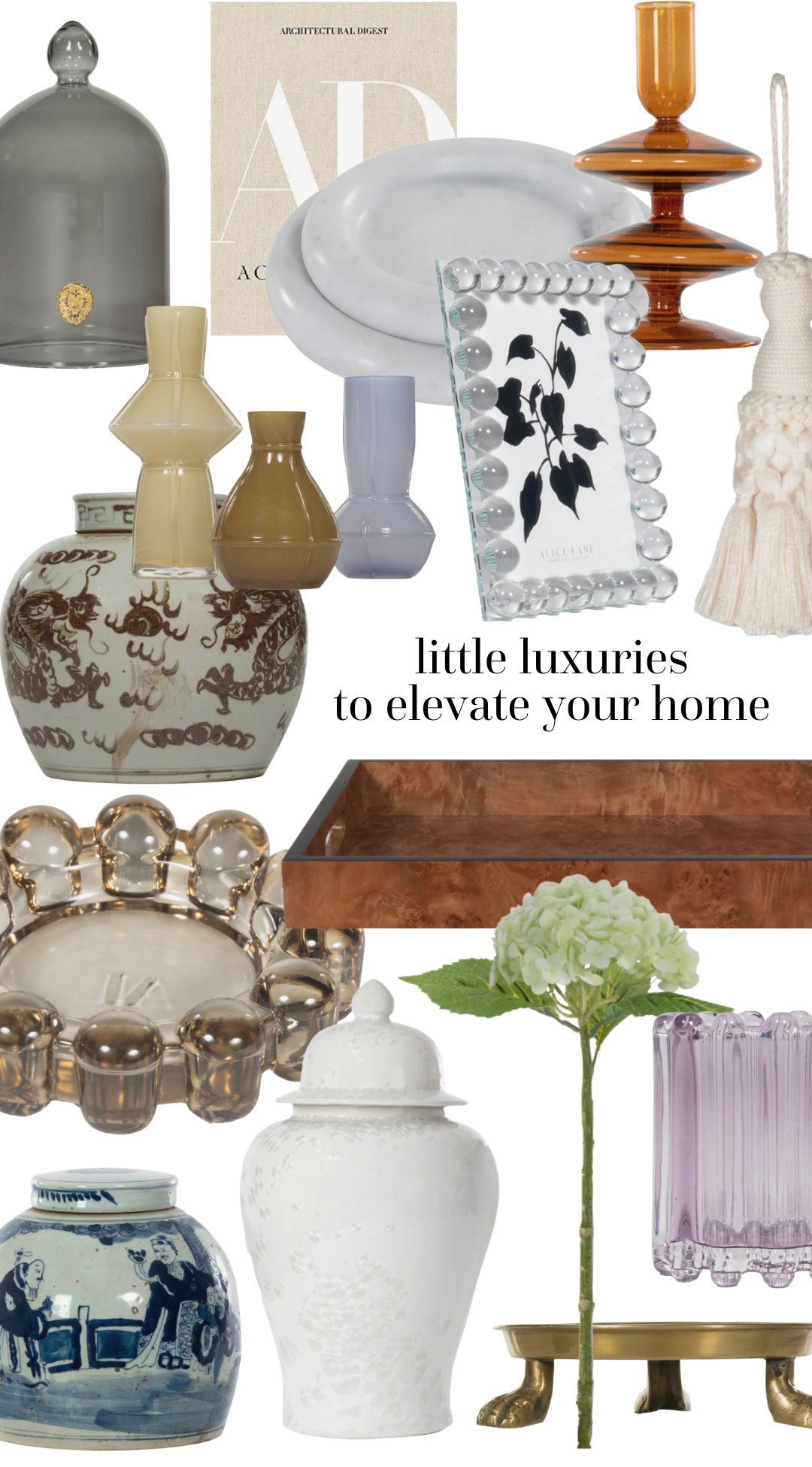 these little luxuries that make a home feel finished 🤍 these pieces from Alice Lane Home are some of my favorite finishing touches. so many are on sale right now, with really good finds under $100, $200, and $300.

i love mixing in glass catchalls, sculptural objects, trays, and classic ceramics to make rooms feel layered and collected. these work beautifully on coffee tables, entry consoles, built-ins, and open shelving to add structure and softness at the same time. i'm especially drawn to the glass bowls, classic jars, and versatile trays here. if anyone is shopping for home decor, shelf styling, coffee table decor, neutral interiors, and elevated everyday accents, this is the collection for you.  

 #LTKSeasonal #LTKHome #LTKSaleAlert