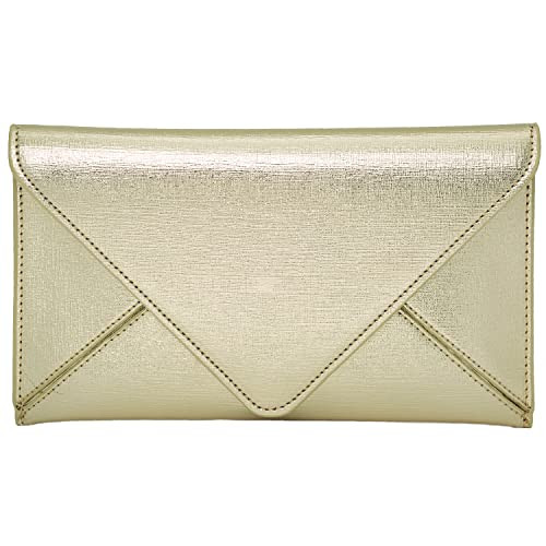 JNB Women's Metallic Material Clutch Purse, Gold40 | Amazon (US)
