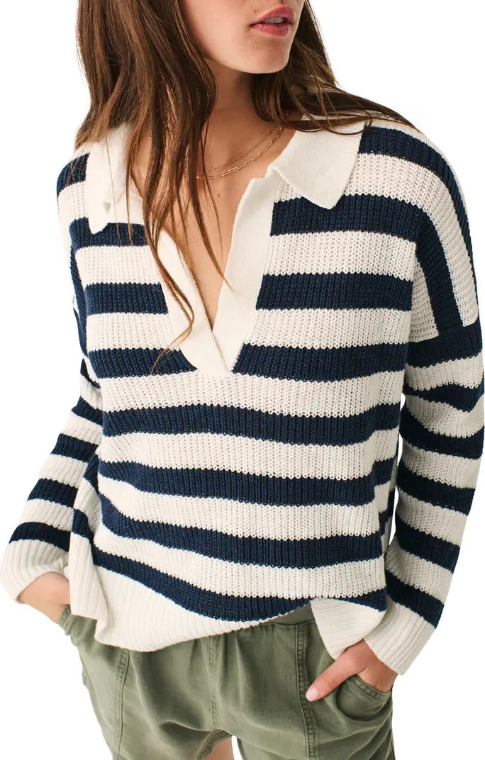 Faherty Miramar Linen & Organic Cotton Polo Sweater | Nordstrom | Nordstrom