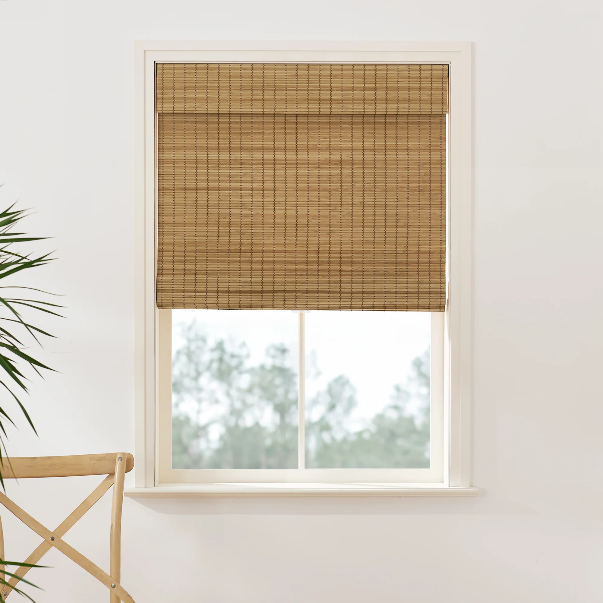 Panda Woven Bamboo Blinds & Shade|Retro Carbonized | Tailorvibe