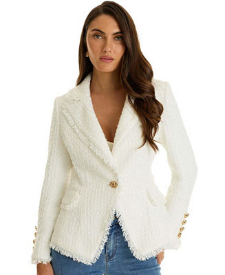 Women's Giselle Single Breasted Tweed Blazer | Macy's