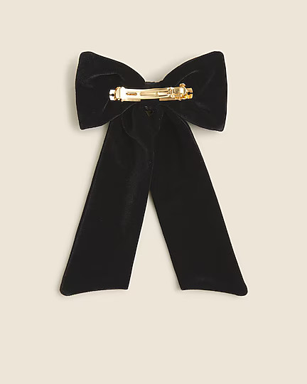 Velvet bow hair clip | J. Crew US