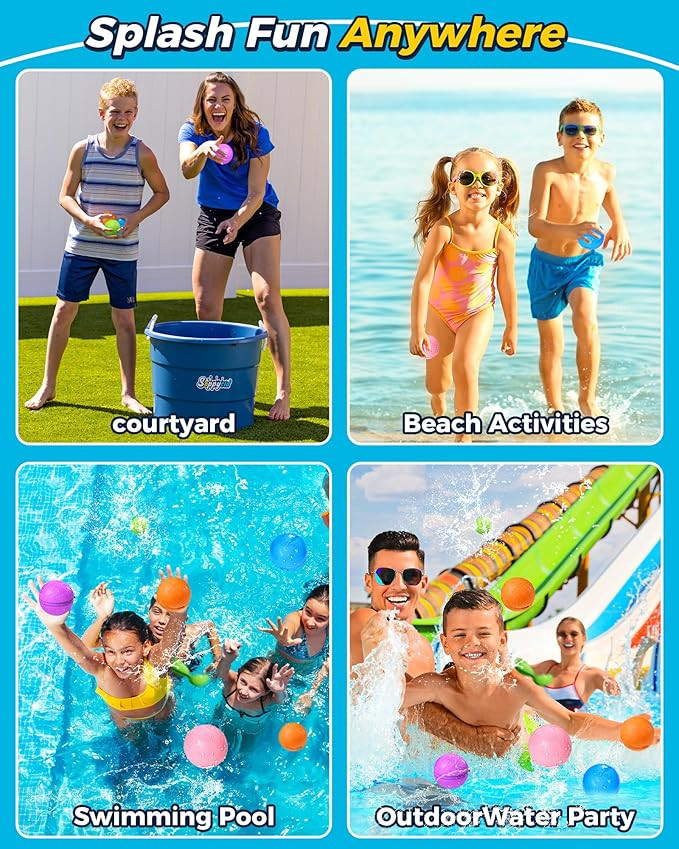 SOPPYCID Reusable Water Bomb balloons, Summer Toy Water Toy for Boys and Girls, Pool Beach Toys f... | Amazon (US)