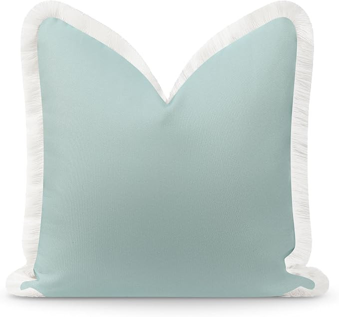 Hofdeco Premium Coastal Grandmillennial Patio Indoor Outdoor Throw Pillow Cover Only, 22"x22" Wat... | Amazon (US)