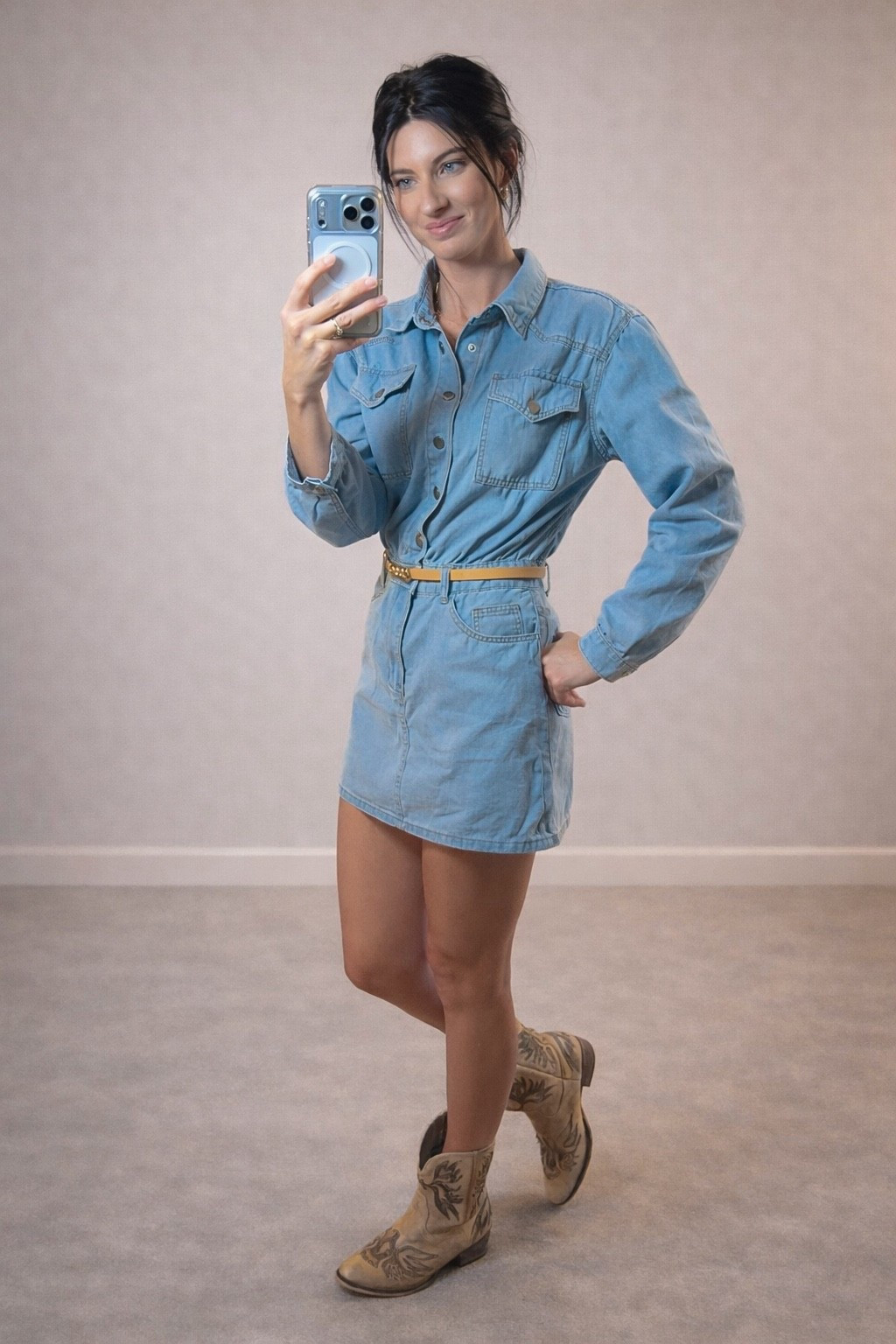 Denim on denim but make it country fest ready 🤠💙
Linked this exact blue jean dress + several other denim looks that are PERFECT for country concerts, summer festivals, and Nashville weekends.

And these boots?! Roper boots on MAJOR sale 👏🏼 I’m wearing them here — insanely comfortable and actually walkable (because we’re not standing all night in cute-but-painful boots 🙃).

Everything is linked in my LTK ✨

#LTKunder100 #CountryConcertOutfit #DenimStyle #FestivalStyle #RoperBoots #LTKSeasonal

#LTKSaleAlert #LTKSeasonal #LTKootd