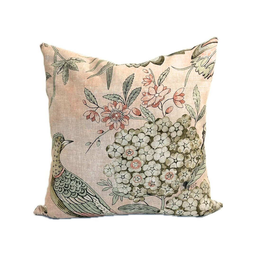 Designer Pillow Cover THIBAUT Villenueve blush - Etsy | Etsy (US)