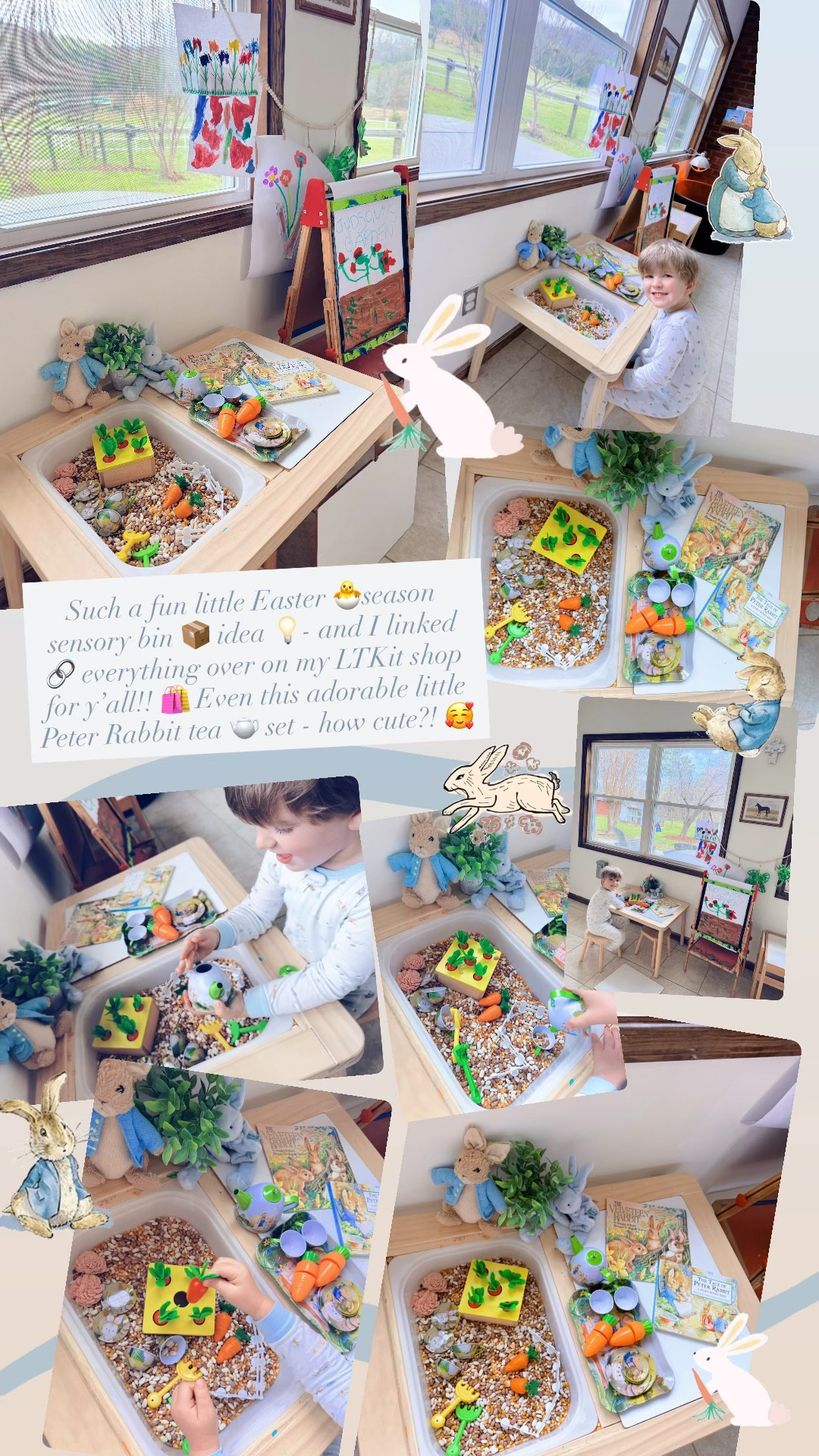 Such a fun little Easter 🐣season sensory bin 📦 idea 💡- and I linked 🔗 everything over on my LTKit shop for y’all!! 🛍️ Even this adorable little Peter Rabbit tea 🫖 set - how cute?! 🥰 


#LTKmomlife #LTKdayinmylife
