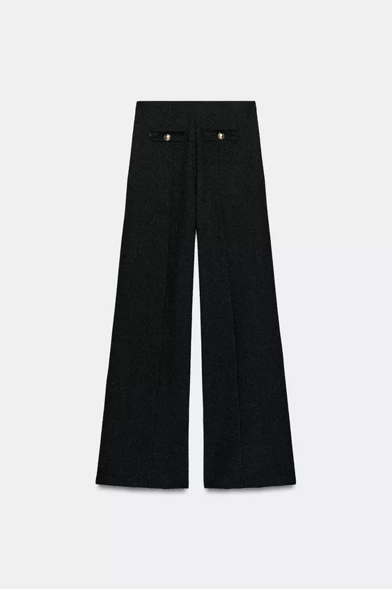 BOUCLÉ-HOSE AUS METALLIC-GARN | Zara US