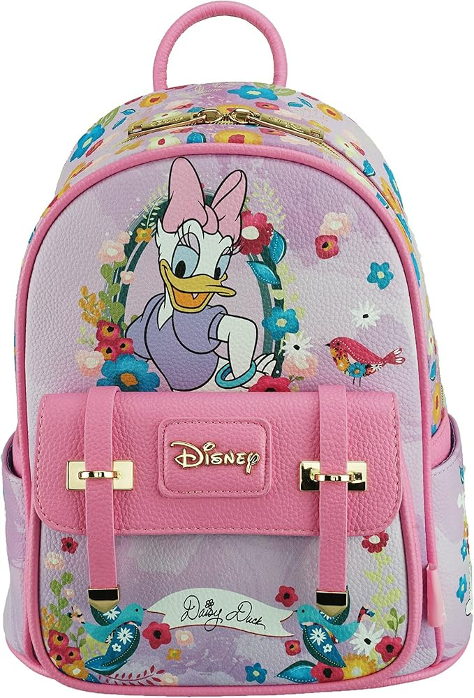 Disney Daisy Duck 11" Vegan Leather Fashion Mini Backpack | Amazon (US)
