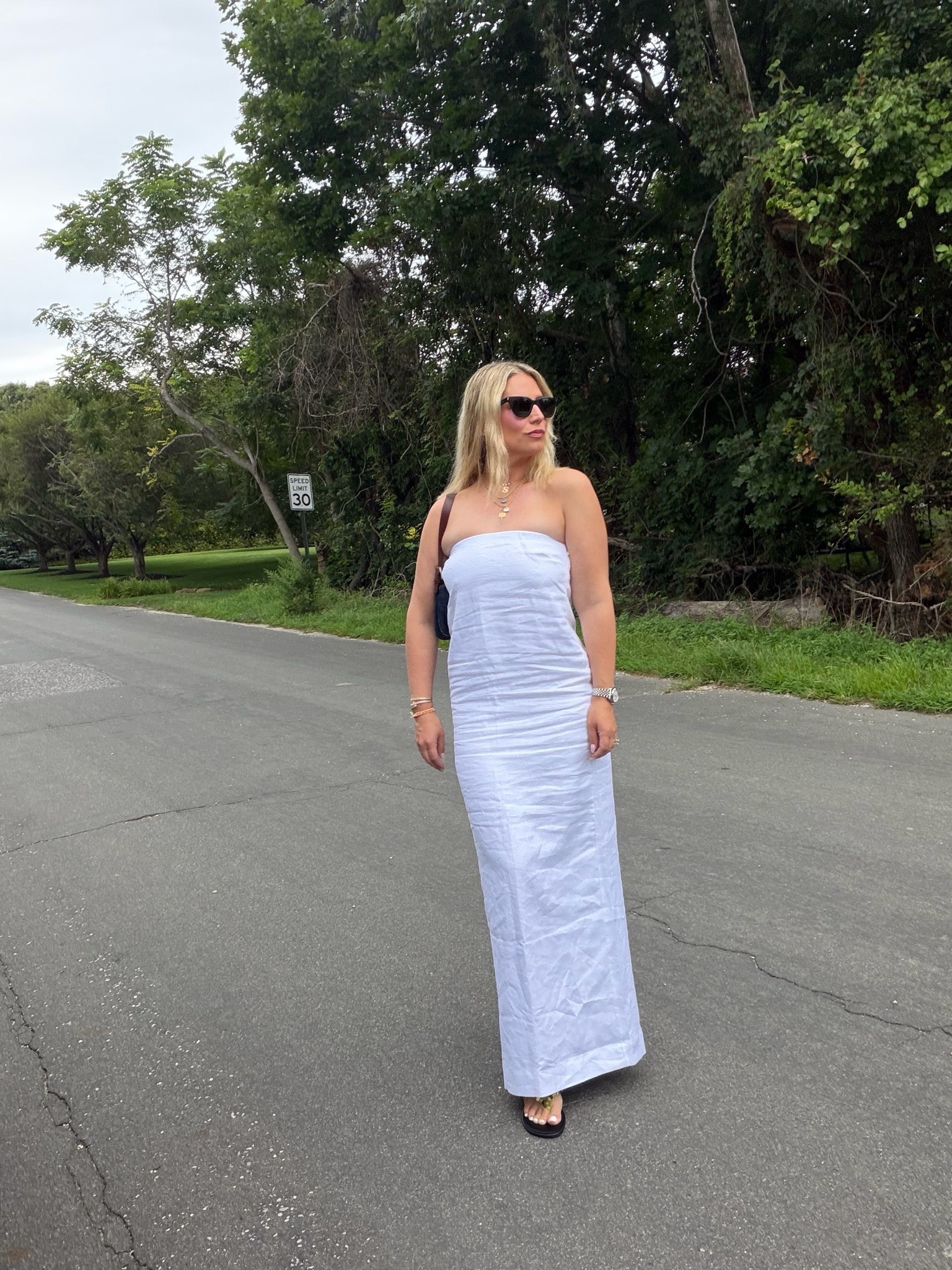 Ignore the wrinkles / focus on the perfection of this strapless linen dress which is 50% o — daily edit cover from Found by Em