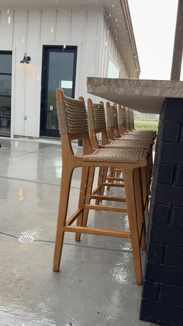 Hail, rain, Texas sun…no problem for these barstools!