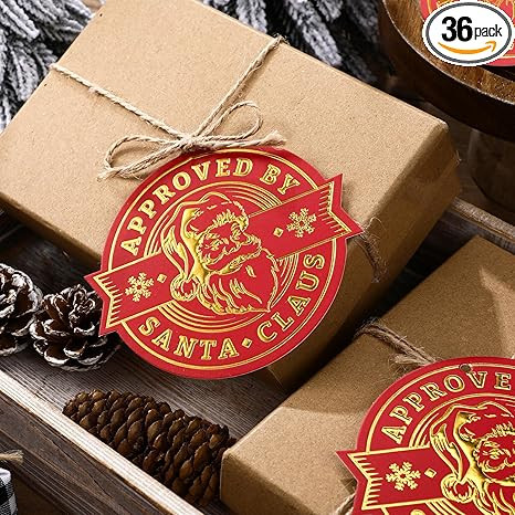 36 Pcs Santa Gift Tag for Kids Christmas Tag Gift with Hemp Rope Present from Santa Claus Premium... | Amazon (US)