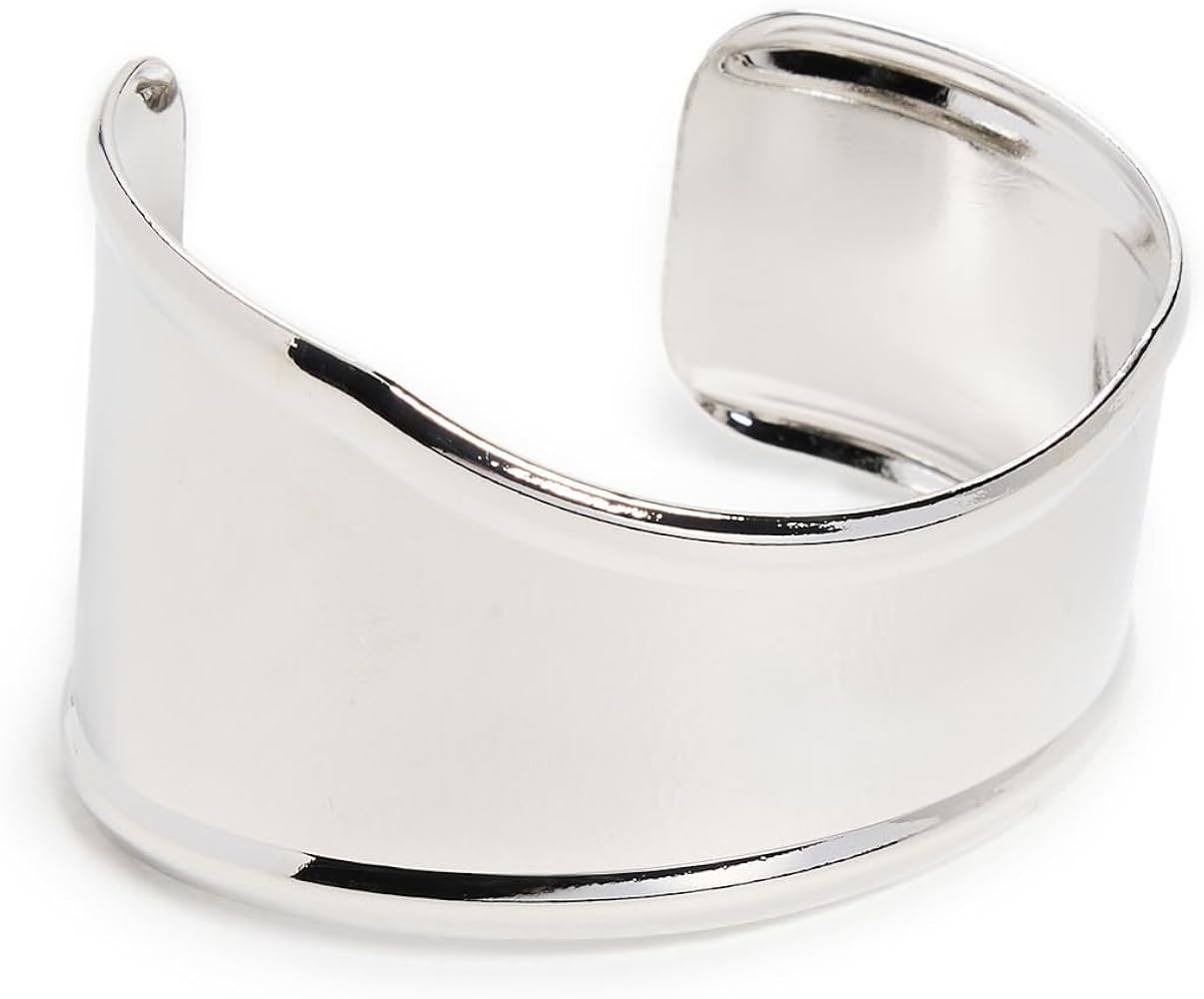 ADINA EDEN Women's Indented Curved Wide Bangle Bracelet | Amazon (US)