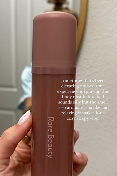 Rare Beauty by Selena Gomez Find Comfort Body & Hair Fragrance Mist. I’ve been spraying this on myself before bed and it’s so relaxing and aromatic highly recommend 

#LTKbeauty #LTKfindsunder50 #LTKSeasonal