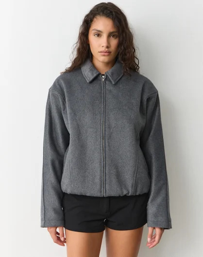 Wool Blend Collared Jacket | Glassons (Australia)