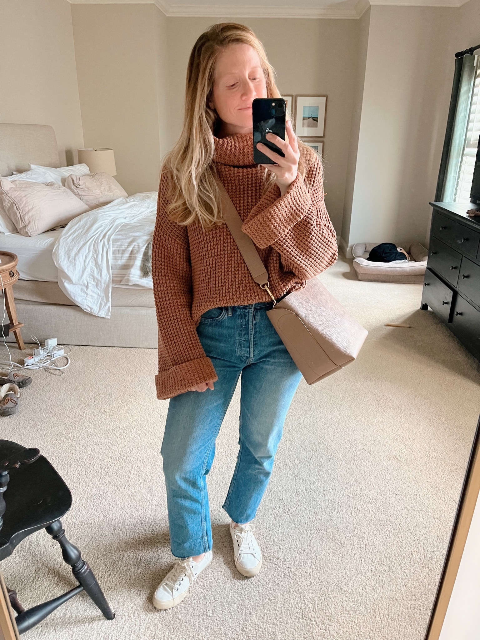 oversized turtleneck - chunky sweater - free people turtleneck - chunky turtleneck - mom outfit -
comfortable outfit 

#LTKstyletip