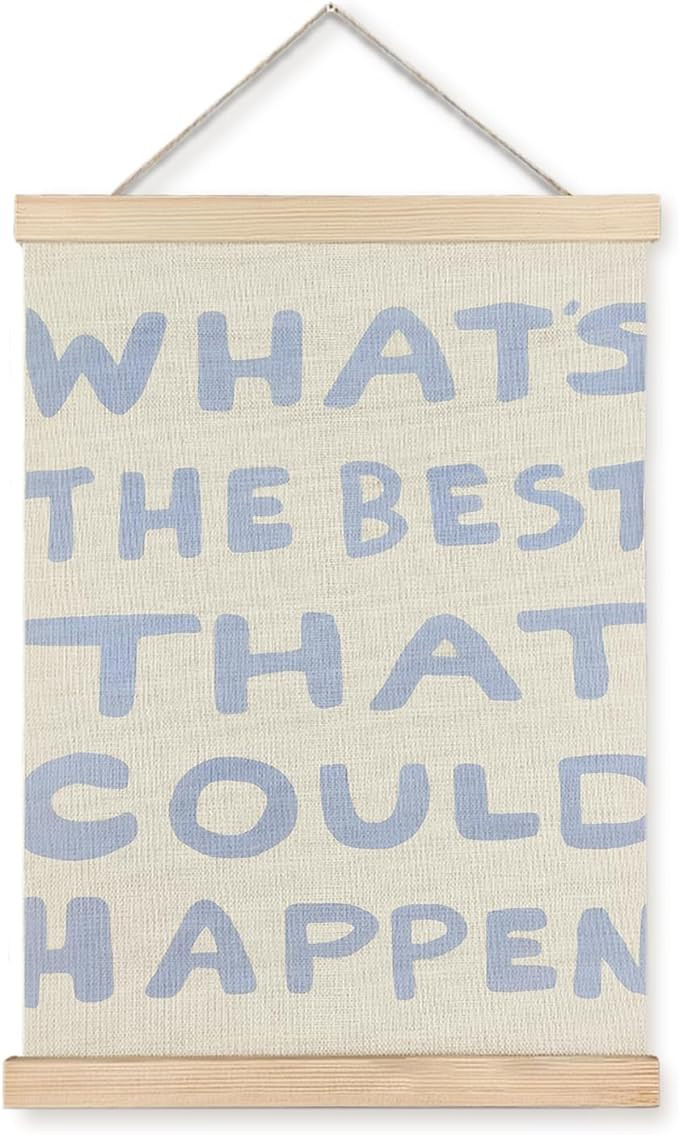 LUVADIAN Positive Affirmations Wall Decor, What's the Best That Could Happen Poster Hanger Frame,... | Amazon (US)