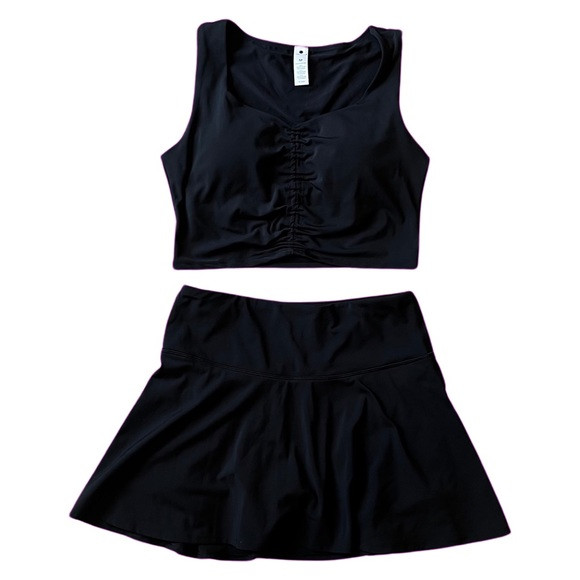 Yogalicious Airlux Princess Black Skort Set Medium | Poshmark
