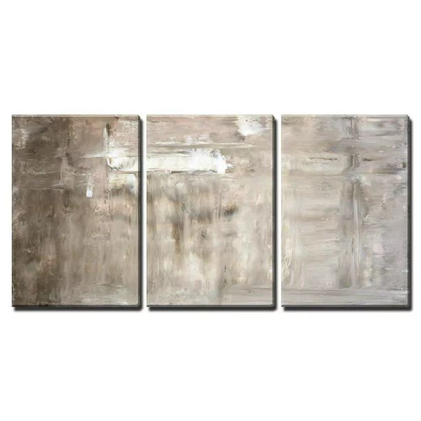 wall26 - 3 Piece Canvas Wall Art - Brown and Beige Abstract Art Painting - Modern Home Decor Stre... | Walmart (US)
