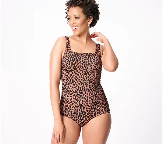 Girl With Curves Full Coverage One Piece Swimsuit | QVC