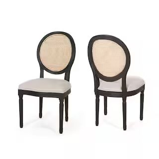 Noble House Govan Beige Fabric Upholstered Dining Chair (Set of 2) 67692 - The Home Depot | The Home Depot