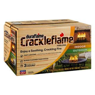 Duraflame Crackleflame 4.5 lb. Indoor/Outdoor Firelogs (4-Pack), 3 Hour Burn 04537 - The Home Dep... | The Home Depot