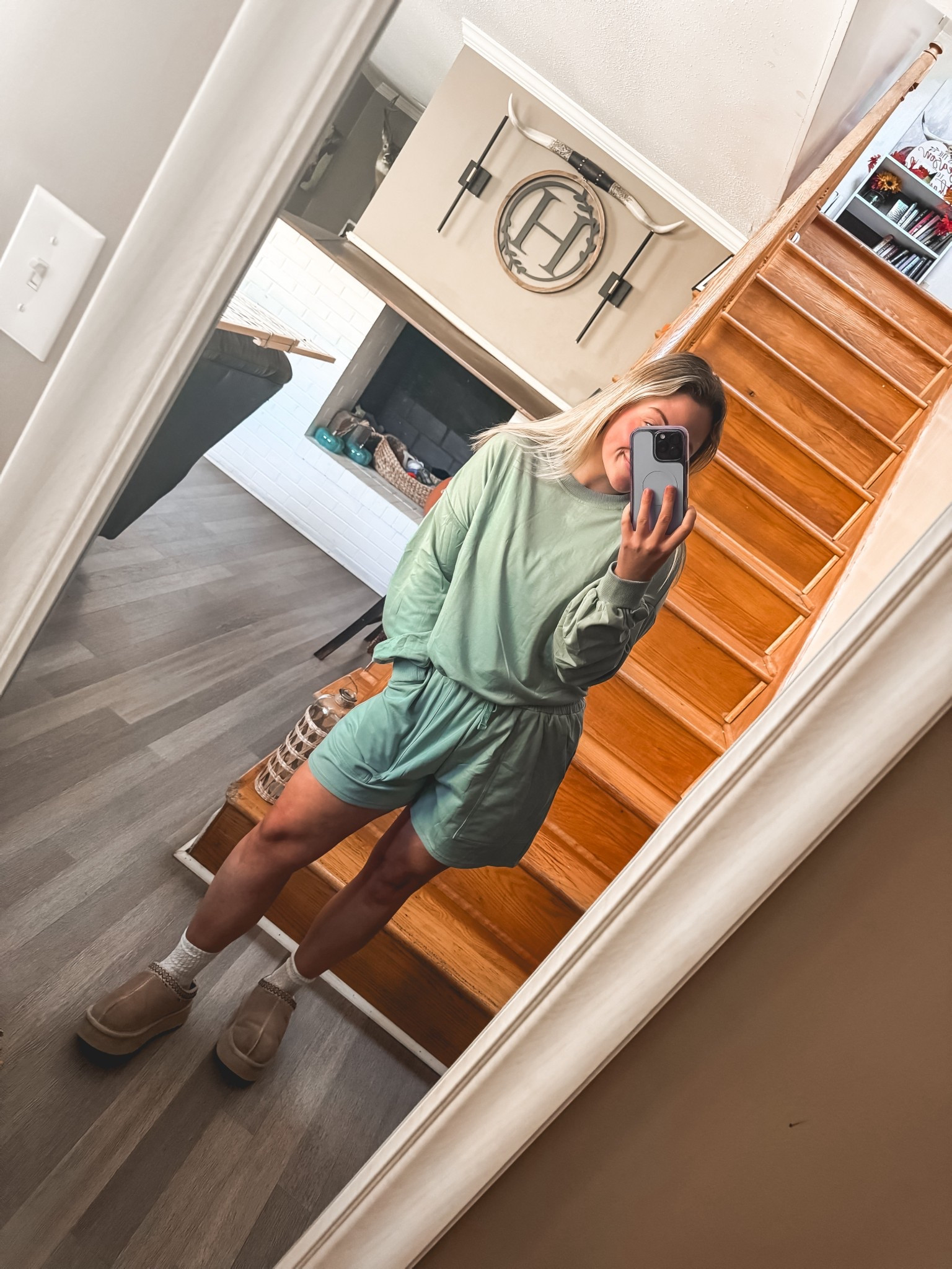 Lounge set! Comes in the cutest colors, and is so incredibly soft. My favorite lounge set so far. 

#LTKFindsUnder50 #LTKMidsize