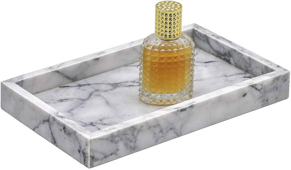 LUANT Marble Stone Decorative Tray for Counter, Vanity, Dresser, nightstand or Desk, 6" x 10" | Amazon (US)