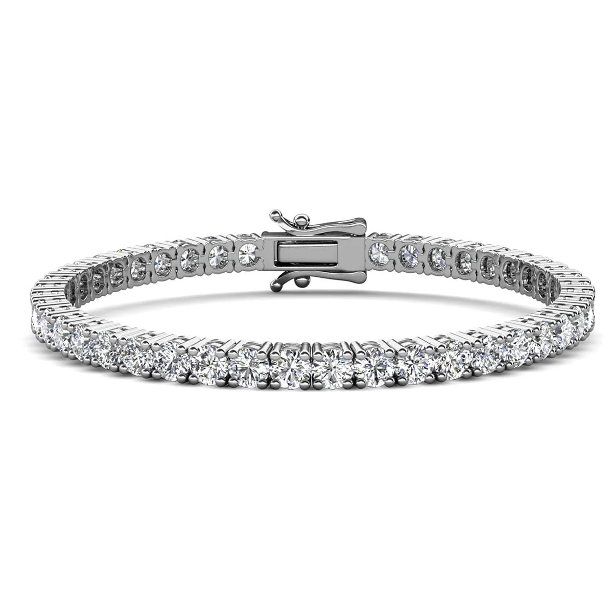 Cate & Chloe Olivia 18k White Gold Plated Tennis Bracelet With Simulated Diamond Crystals for Wom... | Walmart (US)