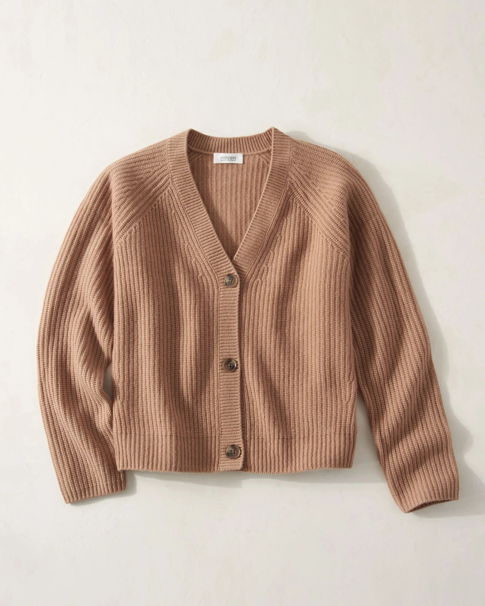 Cashmere Shaker Stitch Cropped Cardigan | Haven Well Within