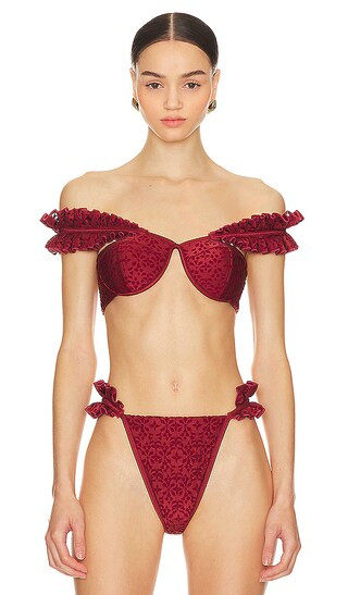 Mulan Bikini Top in Wine | Revolve Clothing (Global)