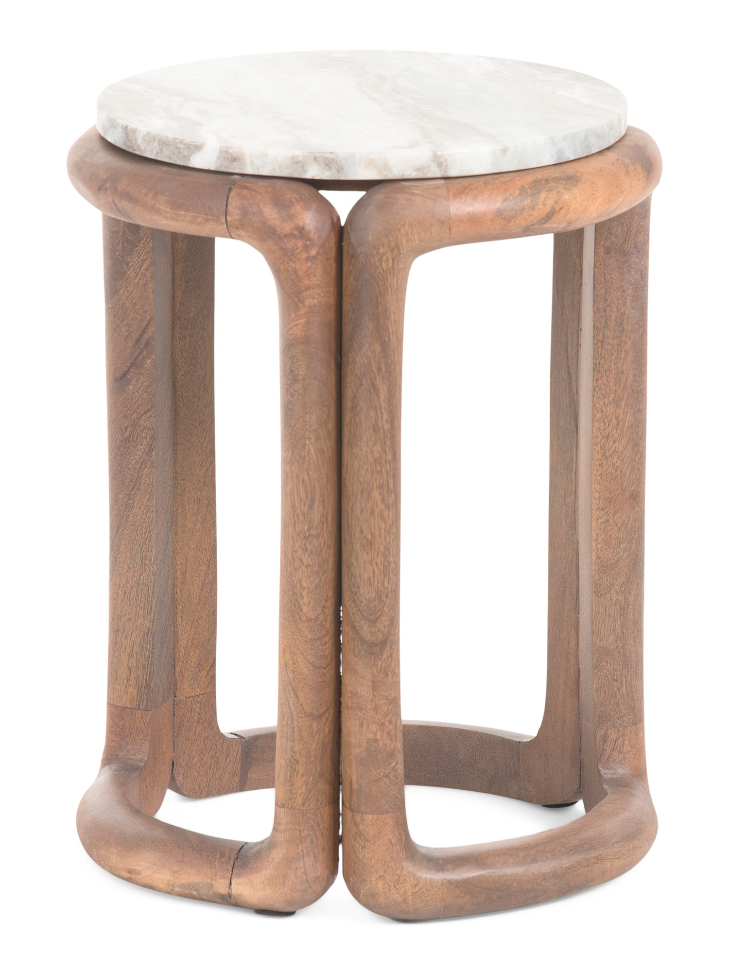 18x14 Solid Marble Top And Wooden Base Table | TJ Maxx